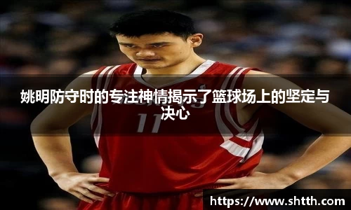 姚明防守时的专注神情揭示了篮球场上的坚定与决心